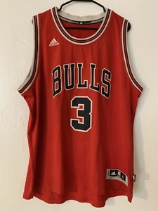 New Dwayne Wade XL Size Mens Rev 30 Red Adidas Swingman Jersey Chicago Bulls - Picture 1 of 7