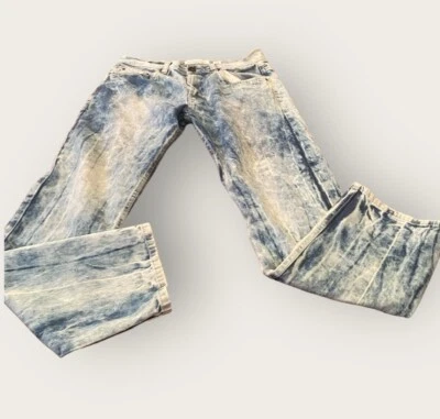 Evolution In Design Jeans Mens 36 Blue Acid Wash RN#0100543 Grunge Retro 90s Y2K - Image 1 of 4