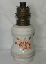 ° Lampe à pétrole ancienne - XIXè - (réservoir en porcelaine)