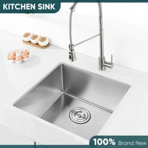 Kitchen Sink Undermount Anti-Stain Single Bowl sink 304 Stainless Steel Handmade - Picture 1 of 10