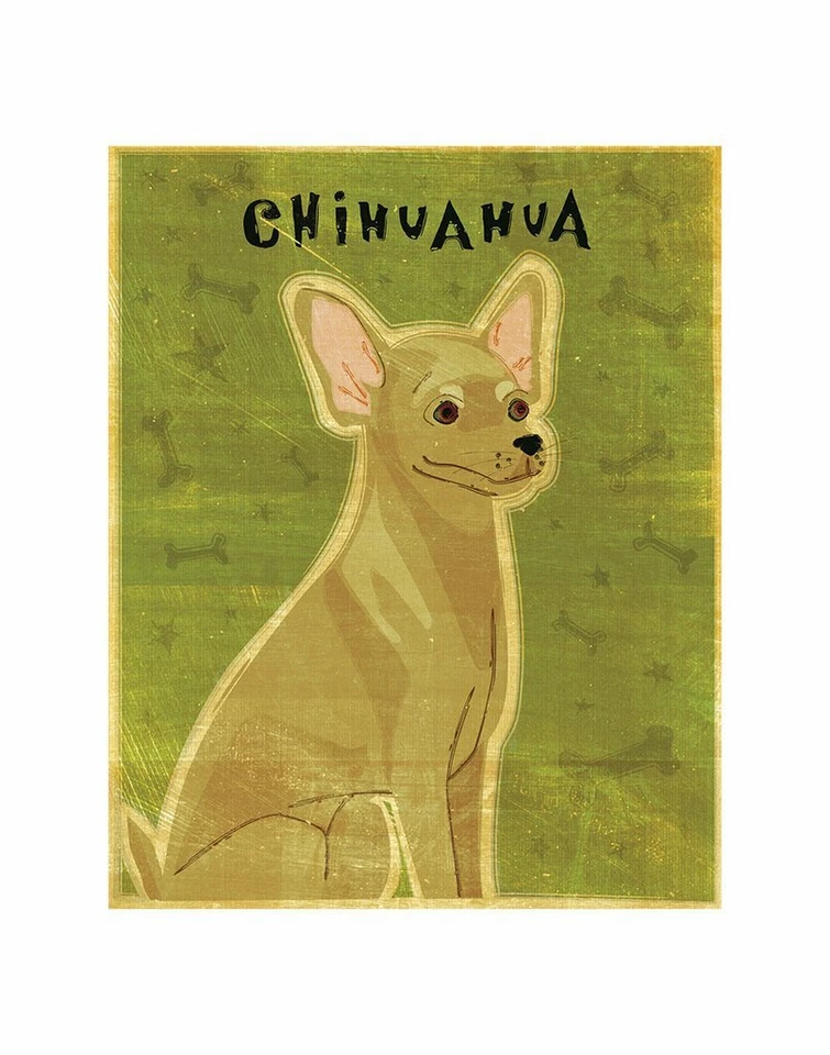 Tan Chihuahua Dog, John Golden, Wall Decor Home Art Print Poster 14" x 11"  985 - Image 1 of 1
