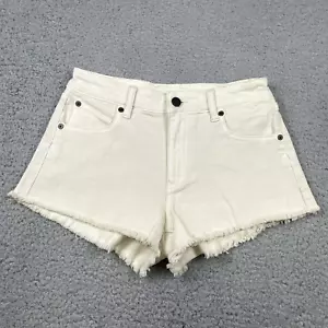 Volcom Stoney Stretch Shorts Mid Rise Cut Off Denim Beige Womens Size 24 - Picture 1 of 13