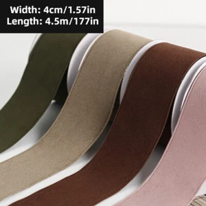 4.5M Vintage Velvet Ribbon Trim Double-sided Velour Webbing for Floral Craft - Picture 1 of 14