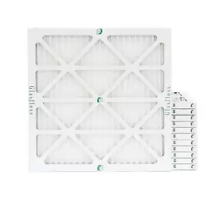 Glasfloss ZL 20x20x1 MERV 10 (FPR 7) Pleated HVAC Air Filters. Case of 12 - Picture 1 of 6