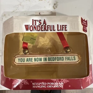 Enesco It's A Wonderful Life Porcelain Christmas Ornament New Bedford Falls - Picture 1 of 3