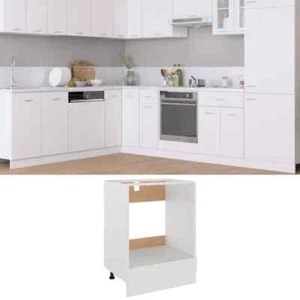 Wooden Kitchen Oven Cabinet Shelf Storage Cupboard White 60x46x81.5cm - Picture 1 of 11