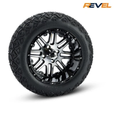 14" Megastar Wheel on 23x10R14 KTW PMX AT Tire, Single Golf Cart Wheel & Tire - Image 1 of 4
