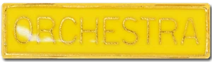 Orchestra Bar Pin Badge in Yellow Enamel - Picture 1 of 2