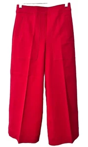 SPANX Pants Small Women's On the Go Wide Leg High Rise Crop Pull-on Red NWOT - Picture 1 of 4