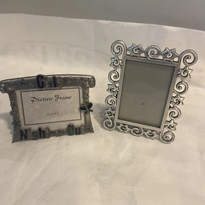 Vintage 1996 ELSAL Silver Metal Free Standing Photo Frame & Girls Night Out - Picture 1 of 12