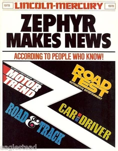 Auto Brochure - Lincoln - Mercury - Zephyr Makes News - 1978 (AB10) - Bild 1 von 1