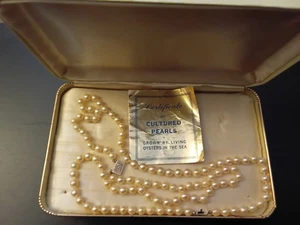  "Vintage"  Double Strand  Cultured Pearl 30"  Necklace from Estate Sale - Picture 1 of 4