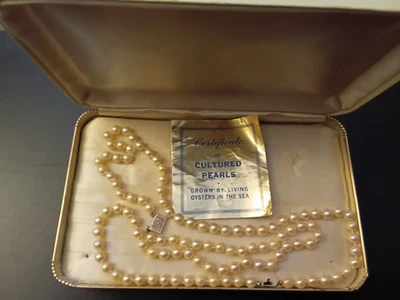  "Vintage"  Double Strand  Cultured Pearl 30"  Necklace from Estate Sale - Image 1 of 4