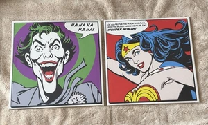 Dc Marvel Canvas Art Wonder Woman and Joker 30cm - 30cm - Foto 1 di 4