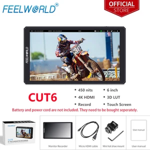 FEELWORLD CUT6 6 inch DSLR Recording Field Monitor Touch 4K HDMI USB2.0 Recorder - Picture 1 of 9