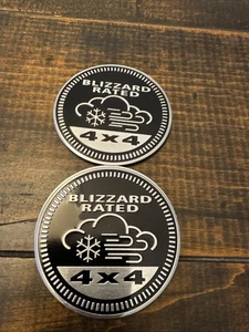 Blizzard Rated 4X4 DEFECT Fender Badge for  JEEP WRANGLER YJ JL JK JT emblem USA - Bild 1 von 4