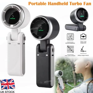 Mini Ventilador de Mano Portátil 5 Velocidades Ventilador de Escritorio Refrigerador USB Recargable Reino Unido - Imagen 1 de 87