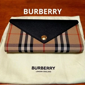 Burberry  Long Bifold wallet nova check black excellent gift F/S - Picture 1 of 4