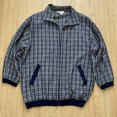 Chaqueta deportiva Adolfo vintage ligera de golf a cuadros para mujer XL Foto 1 de 4