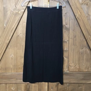Forever 21 Gonna Donna Nera Midi Media Elastica Vita Spacco Laterale Maglia Elasticizzata - Foto 1 di 6