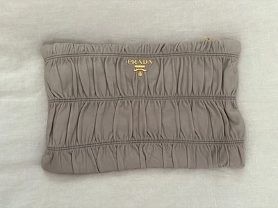 Prada Gaufre Leather Clutch Brown Lovingly used - Image 1 of 4