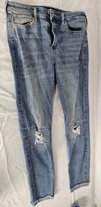 Hollister Jeans Size 3 R High Rise Crop Super Skinny Distressed  - Picture 1 of 4
