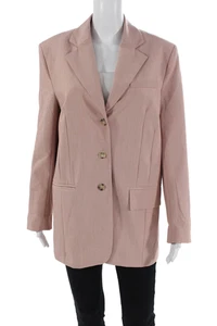 Zara Womens Notched Lapel Three Button Blazer Jacket Pink Size XS - Picture 1 of 9