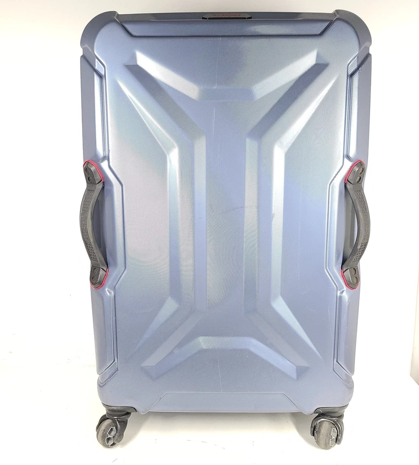 American Tourister 28 英寸 Cargo Max 硬边万向轮行李箱可扩展蓝蓝色 — 第 1/4 张图片