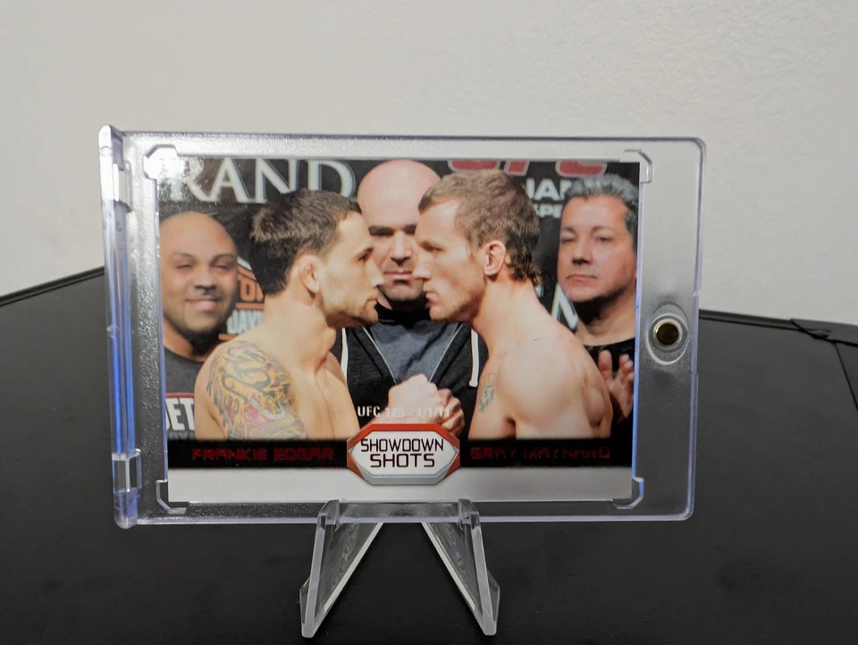 Frankie Edgar / Gray Maynard 2011 Topps UFC Showdown Shots Ruby /8 #SSEM MMA SSP - Image 1 of 2