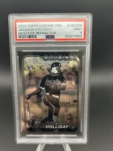 2024 Topps Chrome Update Jackson Holliday RC Rookie Negative Refractor PSA 9 - Bild 1 von 2