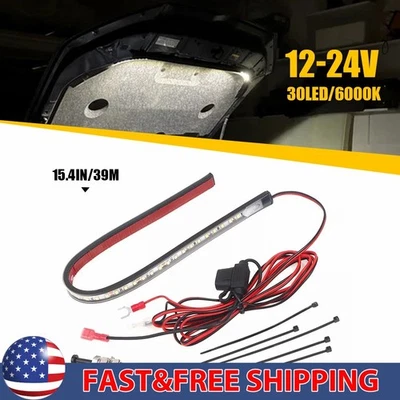 Kit de luces de reparación 39 cm 12-14 V barra paneles LED blancos aptos para motor bajo capó de coche Foto 1 de 4