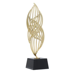 Escultura de mesa abstracta de metal única para acento de sala de estar - Imagen 1 de 18
