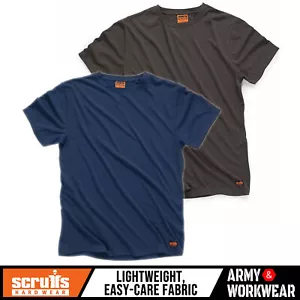 T-shirt da lavoro Scruffs nuova corpo lungo design semplice girocollo top uomo leggera - Foto 1 di 7