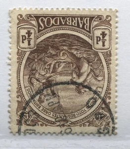 Barbados KGV 1916 1/4d wmk inverted used - Picture 1 of 1
