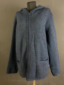 Deerberg Womens Sweaters Jacket Coat Full Zip Wool Blue Size M - Picture 1 of 13