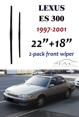 Paquete de 2 limpiaparabrisas de tres secciones para Lexus ES300 97-01 22"+18" Foto 1 de 2