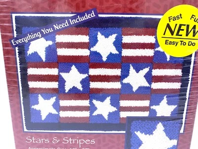 Creations by Caron Rug Hook KIt Stars & Stripes 18" x 27" Americana  - Image 1 of 3