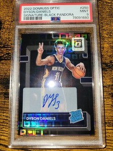 Dyson Daniels 2022 Optic Black Pandora Prizm On Card Auto 22/25 SSP PSA 9 Mint🔥