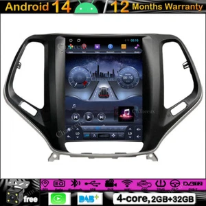 9.7"Android 14 Car Stereo Radio GPS SAT Navi Carplay For Jeep Cherokee 2013-2018 - Picture 1 of 12