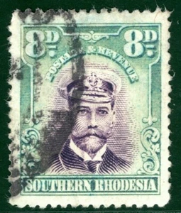 SOUTHERN RHODESIA KGV Stamp Admiral 8d Used {samwells-covers} EBLUE33 - Picture 1 of 6