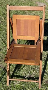 Vintage Heywood Wakefield Wood Folding Chair Deck Chair Antique "1 ONLY" - Picture 1 of 5