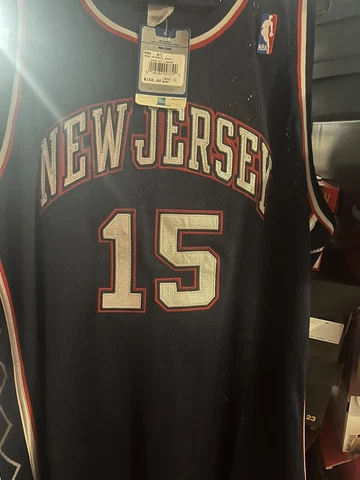 100% Authentic Vince Carter Reebok New Jersey Nets Jersey Sz 50 XL Navy NWT VTG Cover