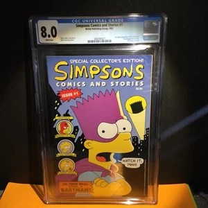 Cómics e historias de Los Simpson #1 CGC 8,0 cómics galeses primera aparición 1993 CGC 8,0 - Imagen 1 de 6