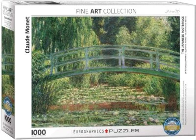 Japanese Footbridge Monet 1000 piece jigsaw puzzle by Eurographics 680mm x 490mm - Image 1 of 3