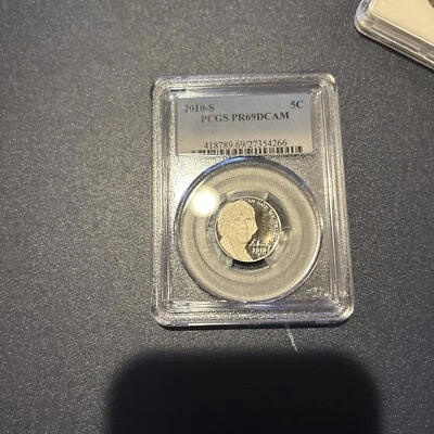 2010-S Jefferson nickel graded PCGS PR69DCAM - Image 1 of 2