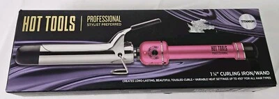 Hot Tools 1 ¼" Pink Titanium Curling Iron HPK-45 Professional Curling Iron NIB - Image 1 of 4