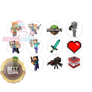 Pixel World Cupcake Topper - Essbar & Spaß! - Bild 1 von 3