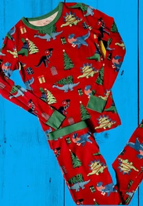 NEW~Family Sleep Youth-SZ: 12 Matching Dinosaur Christmas Holiday-2PC Pajama Set - Picture 1 of 9