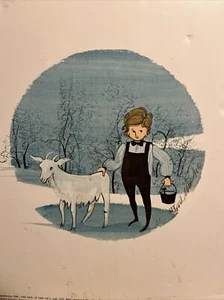 P. Buckley Moss Print 1986 Signed And #688/1000 Boy Goat Unframed “my Companion” - Picture 1 of 13