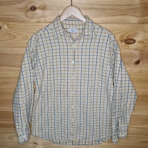 Target Plaid Brown Grey Plaid Long Sleeve Button-Up Shirt Men's Size Small Retro - Bild 1 von 9